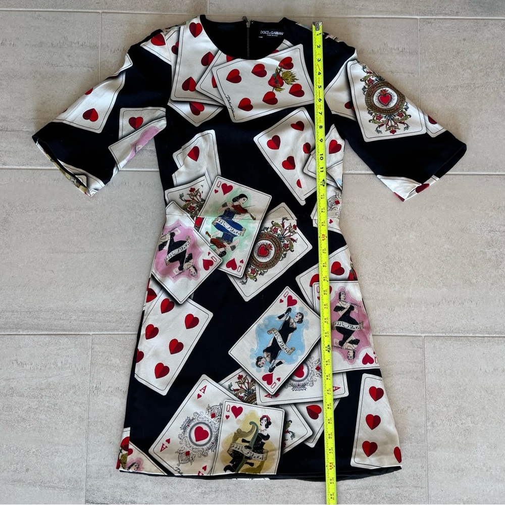 Dolce & Gabbana Playing Cards Dress - Queen of Hearts print Mini - Picture 12 of 16